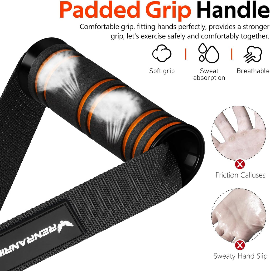 Gym Exercise Handles, Replacement Handle Attachments for Cable Machine Pulleys, Resistance Band and Strength Trainer, Pull Down Workout Accessories, Home Gym Add On Equipment - view 4