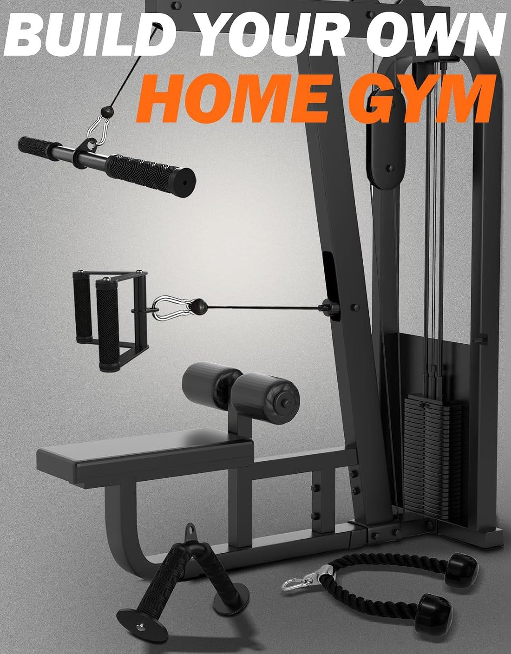 Cable Machine Attachment Set, LAT Pulldown Accessories for Home Gym | 4-Piece Set for Back, Biceps, Triceps and Shoulder Training - view 4