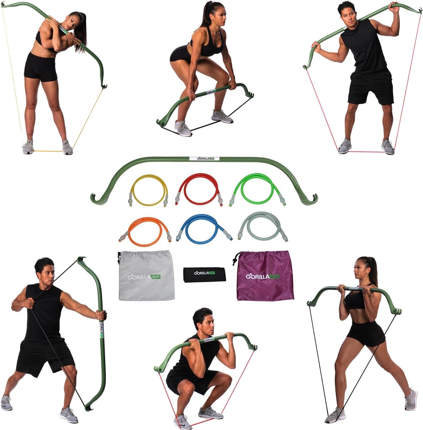 Lite All-in-One Home Gym System, Portable Resistance Band Bar for Strength Training, HIIT & Full Body Workouts, Lightweight Design for Home, Travel & Outdoor Use - view 8