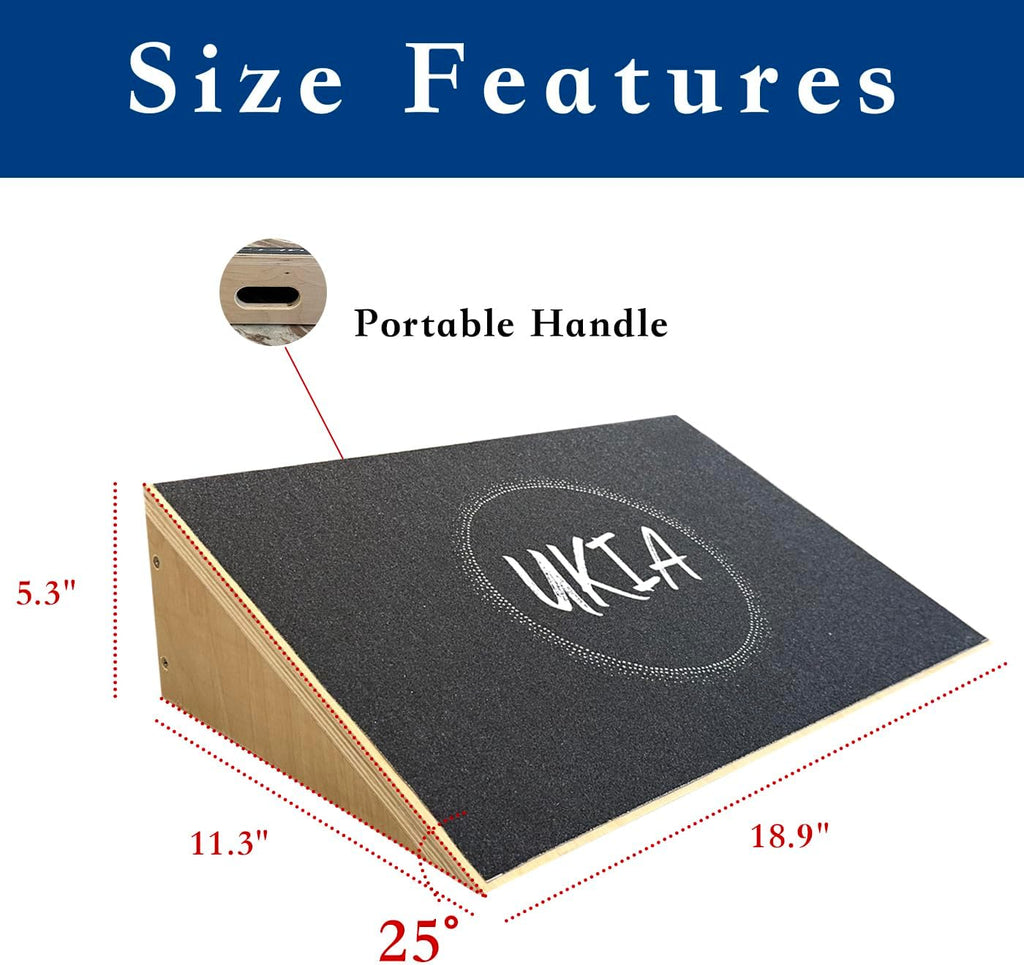 Slant Board for Squats - Slant Board Squat Wedge for Calf Stretching - Non-Slip Incline Knees Over Toes Weightlifting Equipment to Improve Athletic Performance - view 4