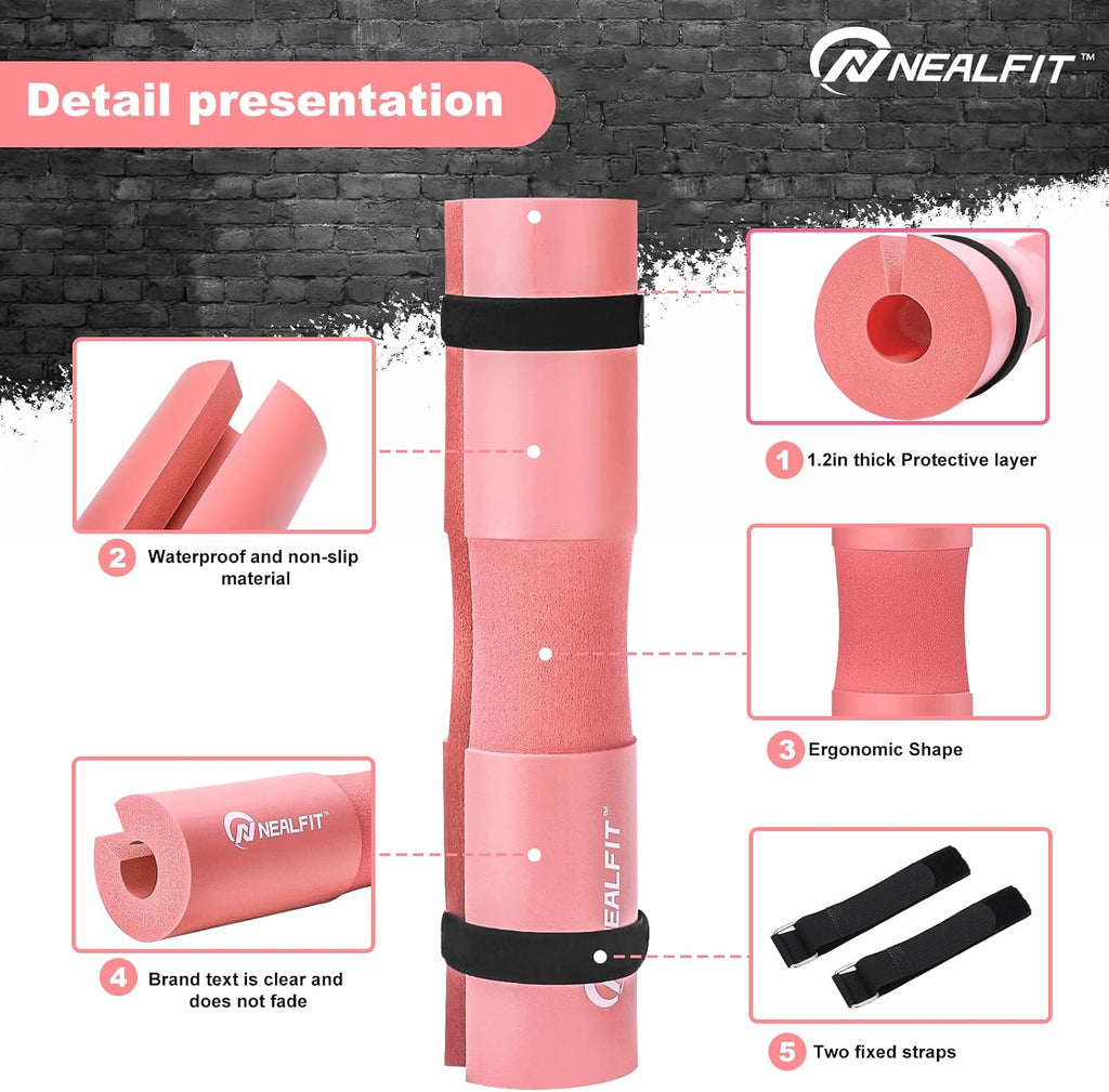 Barbell Pad Squat Pad for Squats—Squat Bar Pad—Great for Weightlifting,Lunges and Hip Thrusts—Foam Sponge Pad—Fit Standard and Olympic Bars Perfectly - view 4
