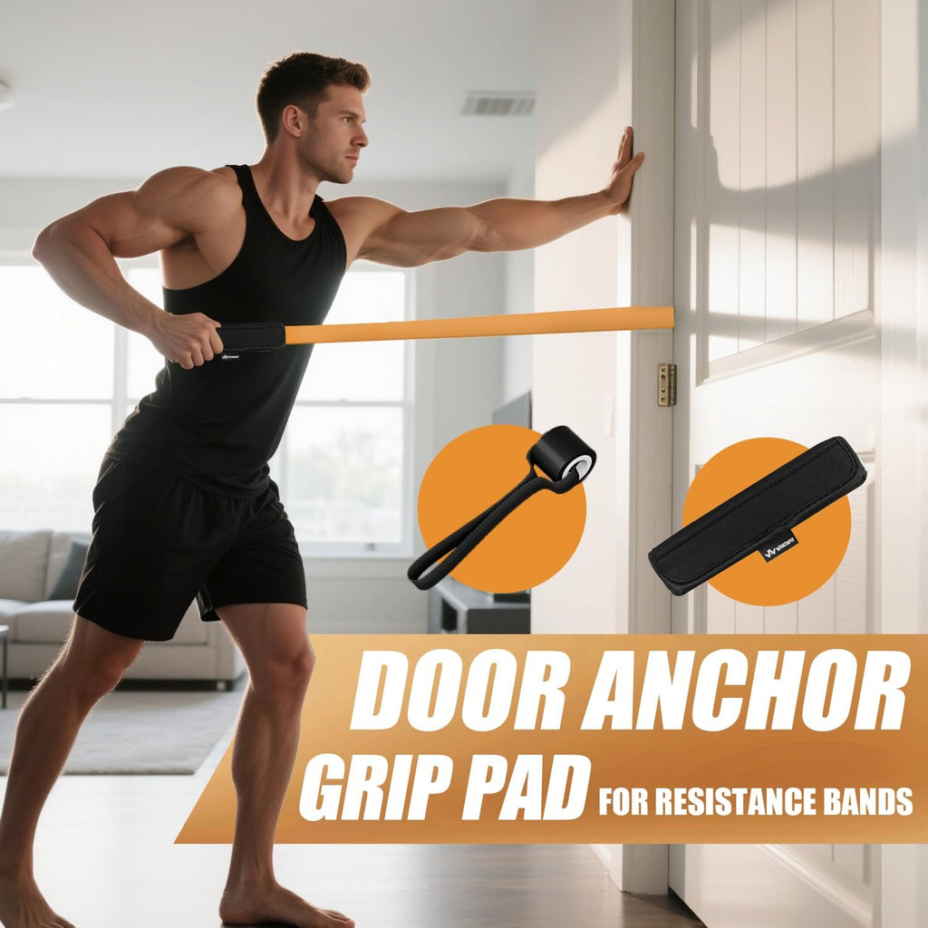 Resistance Bands, Pull Up Assist Bands with Handles, Door Anchor | Natural Latex Rubber, Progressive Tension, Exercise Loop for Full-Body Fitness, Portable Gym Bag, Warm-Up & Stretch - view 5