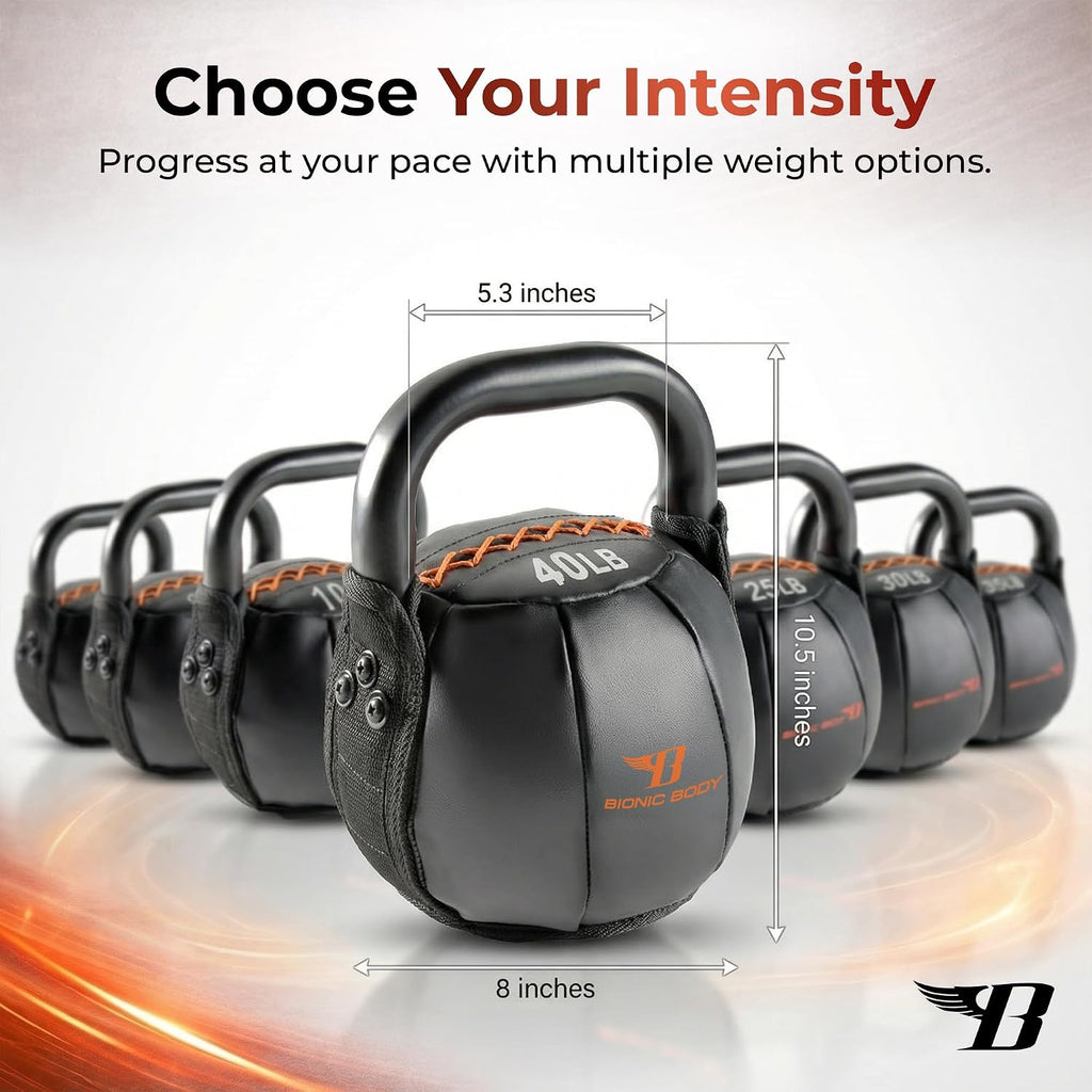 By Kim Lyons Soft Kettlebell with Handle | Soft Weight for Strength Training, Conditioning, Core & Full Body Workouts | Ergonomic Grip | Home Gym, Cross Training, HIIT & Functional Fitness Equipment - view 3