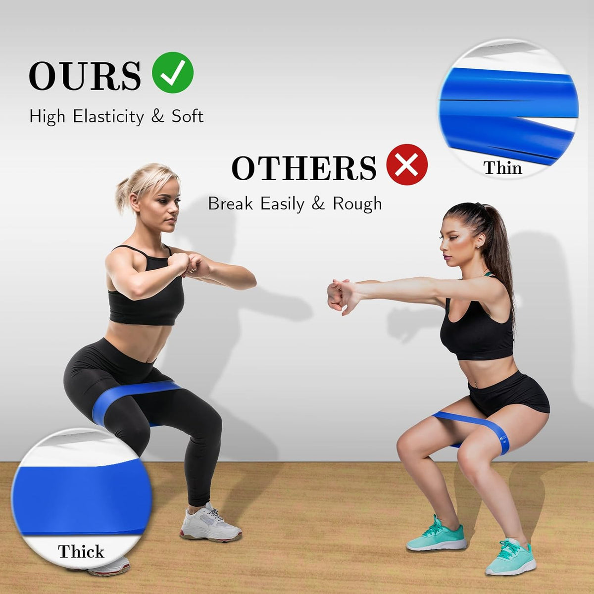 Resistance bands for working out, exercise bands resistance bands set with 5 resistance levels, multi-colored workout bands for indoor & outdoor fitness, leg strength training, yoga - view 4