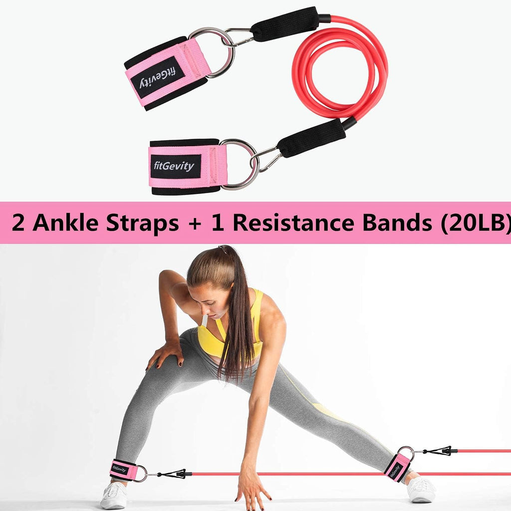 Resistance Bands Exercise Bands for Legs and Butt,Fabric Non Slip Hip Fitness Booty Workout Bands, Set of 8 Resistance with Door Anchor Legs Ankle Straps for Men Women Gym Home Fitness Yoga - view 5