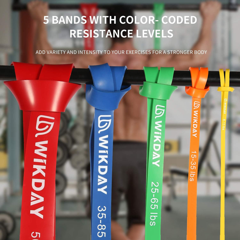 Resistance bands, pull up bands, workout bands for exercise, thick heavy resistance band set with door anchor, elastic bands for body stretching, training at home/gym for men & women - view 3