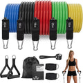 Resistance Bands, Exercise Bands with Handles, Workout Bands for Working Out, Fitness Bands Set for Home Gym Full Body Strength Training, Muscle Tone, Yoga & Stretching