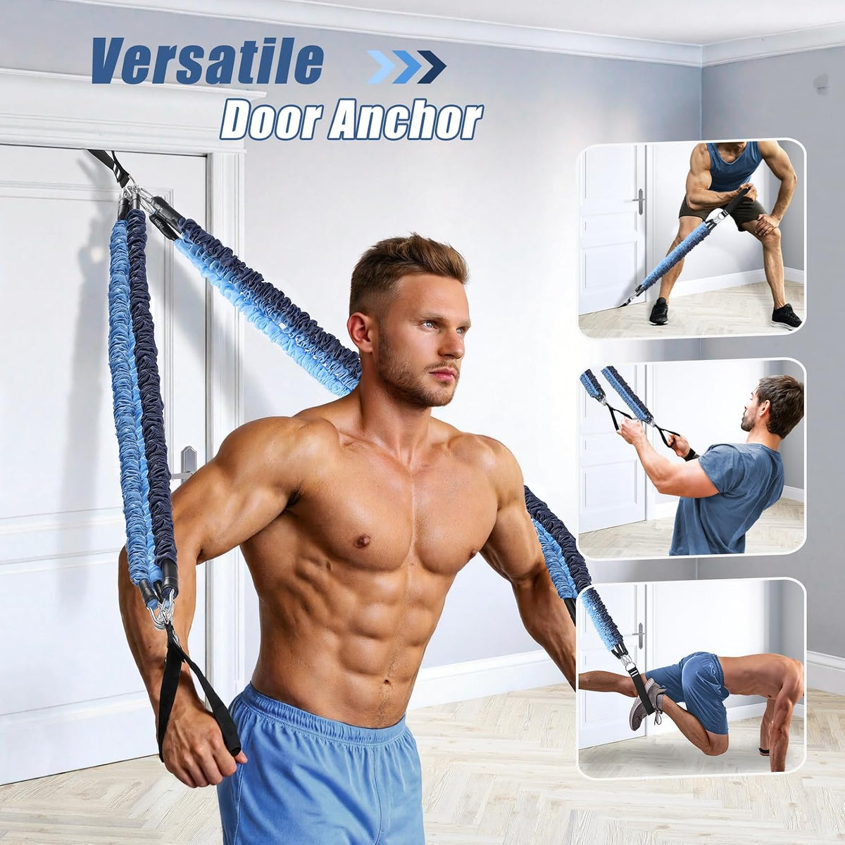 Upgraded pilates bar kit with resistance bands natural latex for women & men, heavy-duty stainless steel multifunctional yoga pilates stick for home gym exercise fitness equipment full-body workouts - view 7