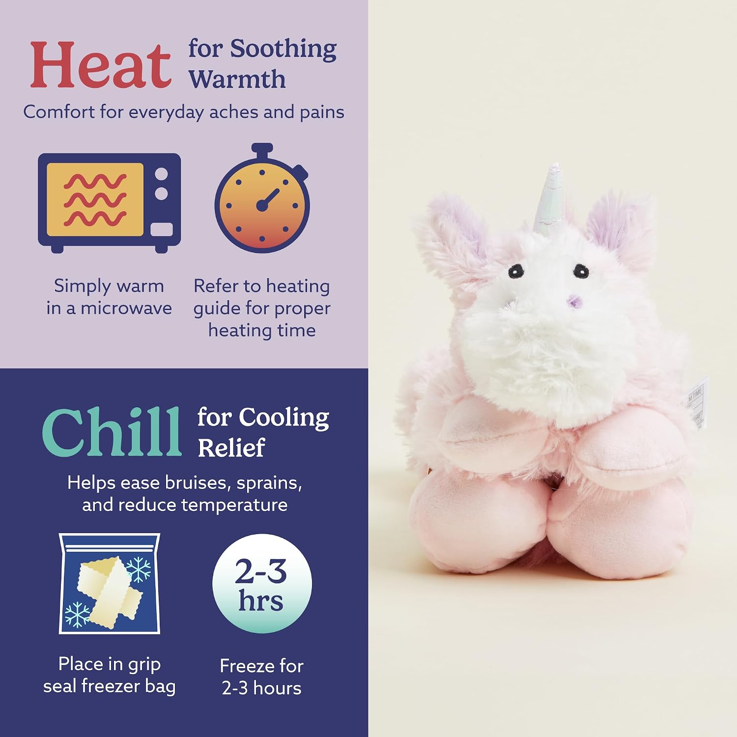 Microwavable Neck & Shoulder Wrap, Weighted Neck Heating Pad, 2 lb | Microwave Heating Pad, Hot & Cold Neck Wrap, 2 lb Weighted Comfort, Scented with Calming French Lavender, 30 to 90 sec - view 5