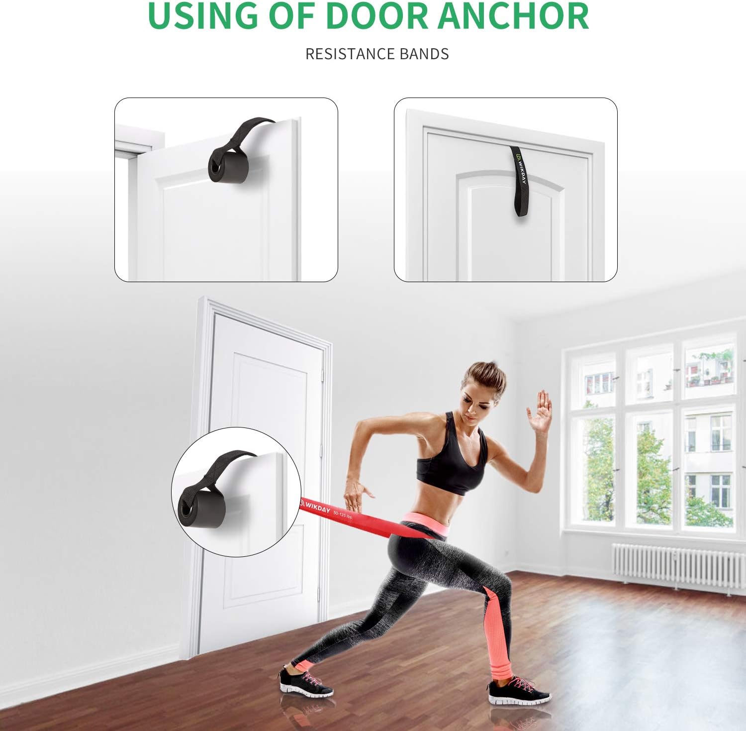 Resistance bands, pull up bands, workout bands for exercise, thick heavy resistance band set with door anchor, elastic bands for body stretching, training at home/gym for men & women - view 6