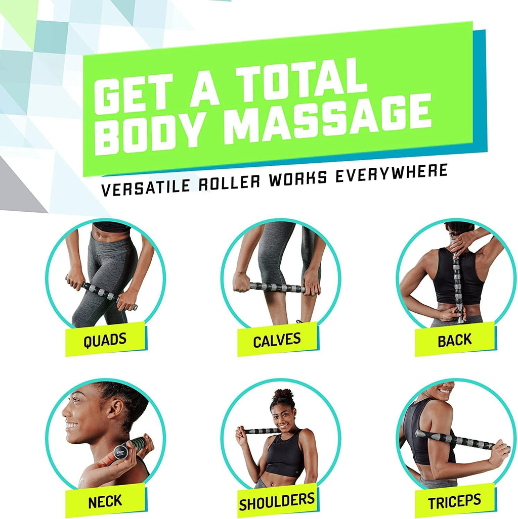 Massage roller stick targets sore, tight leg muscles to prevent cramps and release tension. It's sturdy, lightweight, smooth rolling and thankfully this lifesaver has comfortable handles. Red - view 5