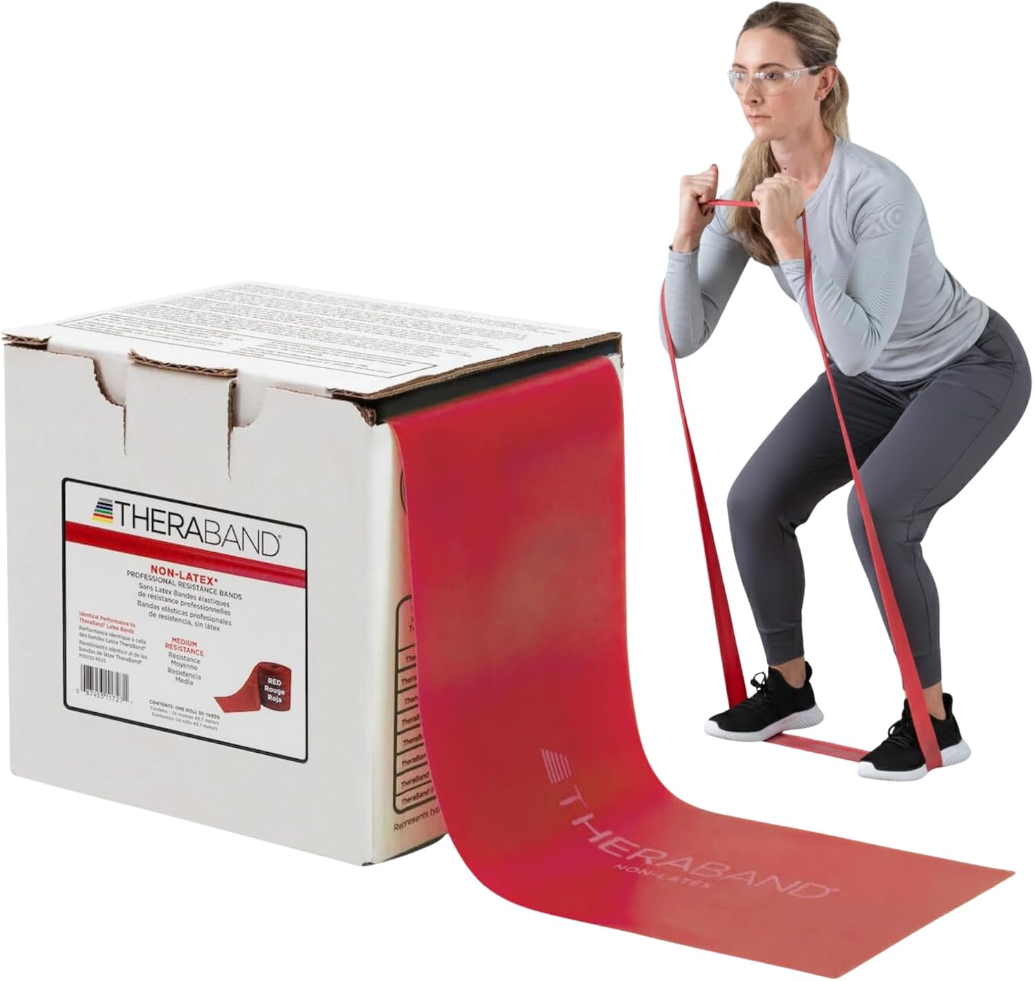 Resistance Band, Gold, Max, 25-Yard Roll, Latex-Free, Elastic Band for Exercise, Physical Therapy, Yoga, Pilates, Stretching, Home Workouts, Color-Coded for Easy Resistance Levels