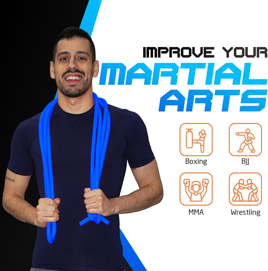 Resistance Bands - 16 Feet Long - 88 lbs Resistance - Strength Training Bands - Elastic Workout Bands - Wrestling Resistance Bands - Fitness & Home Workout Equipment - Resistance Training - view 4