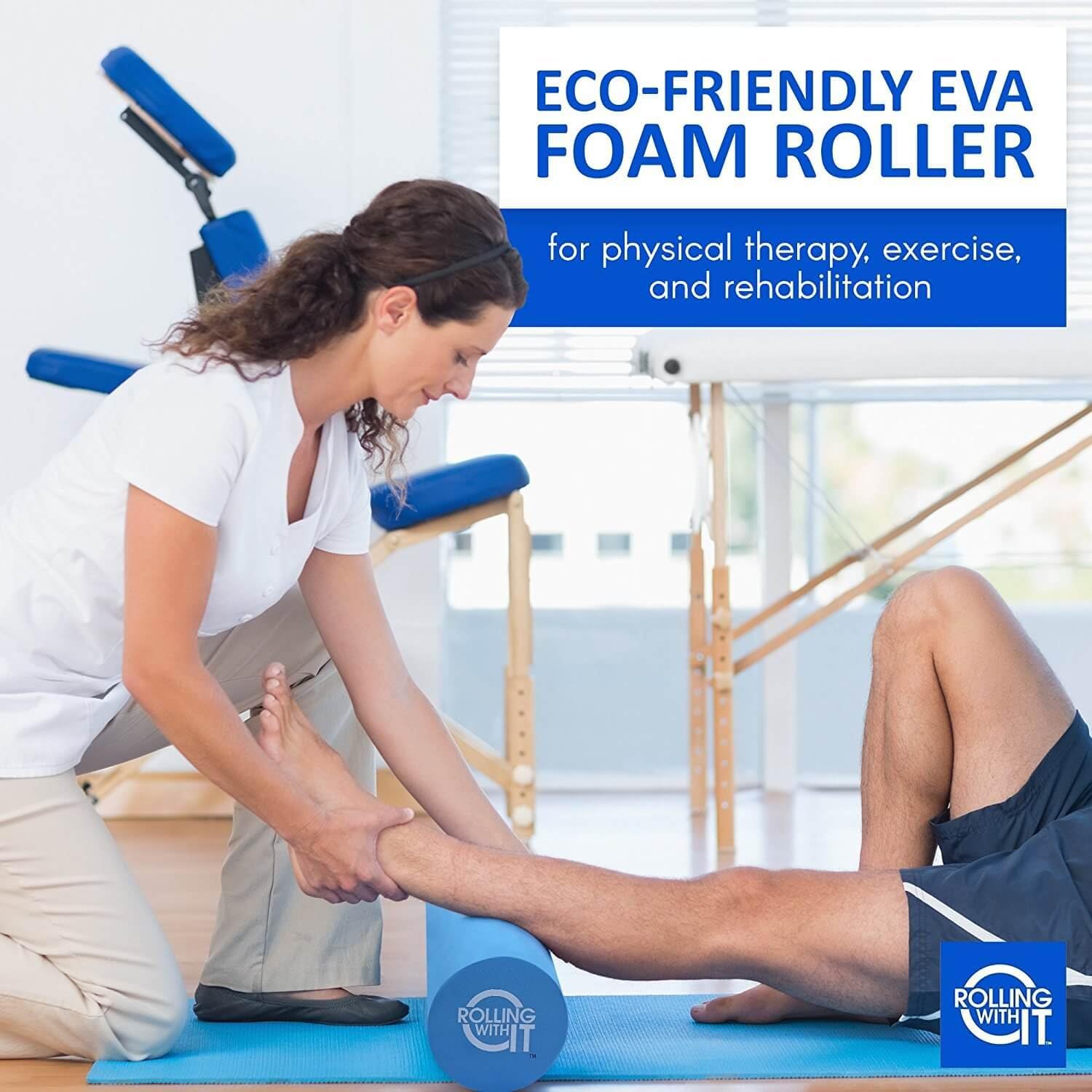 High Density Foam Roller for Physical Therapy | High-density EVA foam, Firm core with smooth surface, Keeps its shape, For back, legs & IT band, Deep tissue muscle recovery - view 4