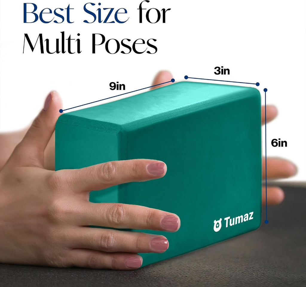 Non-Slip Yoga Blocks，High-Density EVA Foam 2 Pack for Yoga & Pilates | High-Density Support | Lightweight | EVA Foam | Non-Slip Stability | Free Yoga E-Book - view 4