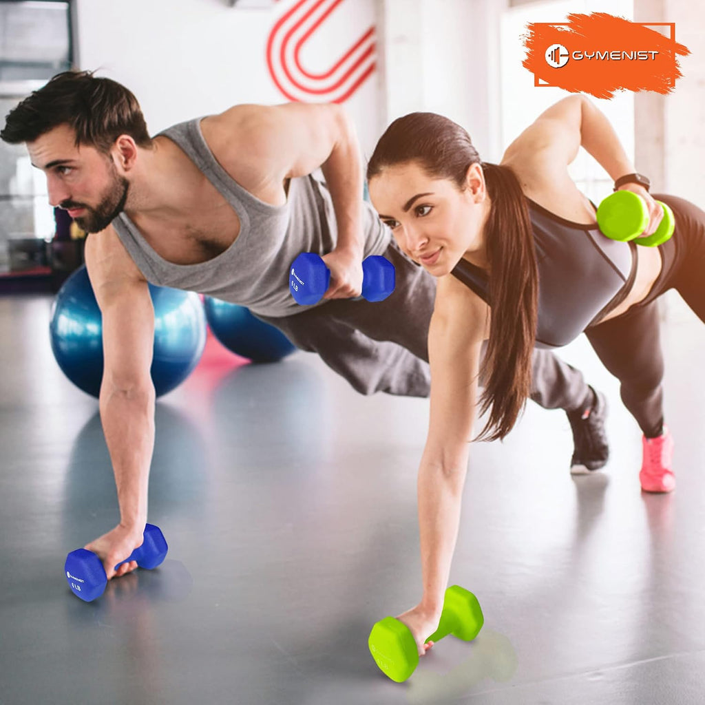 Pair of Dumbbells Set of 2 Soft Non Slip Grip Dumbbells Pair Covered with Neoprene - view 6