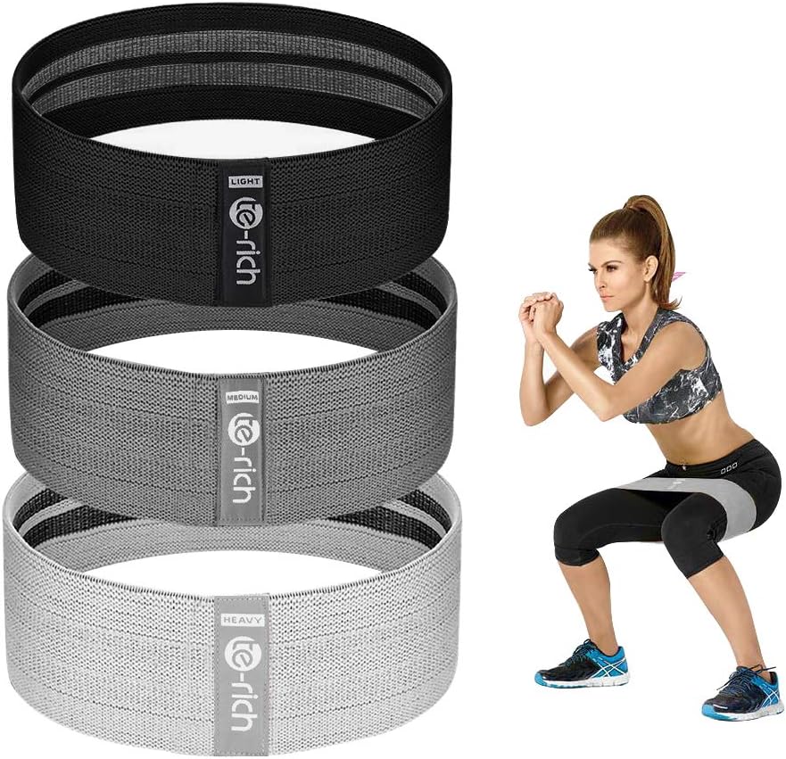 Resistance bands, fabric workout bands for women & men, cloth booty resistance loop bands, thick squat bands for butt/legs/thigh/hip/glute exercising