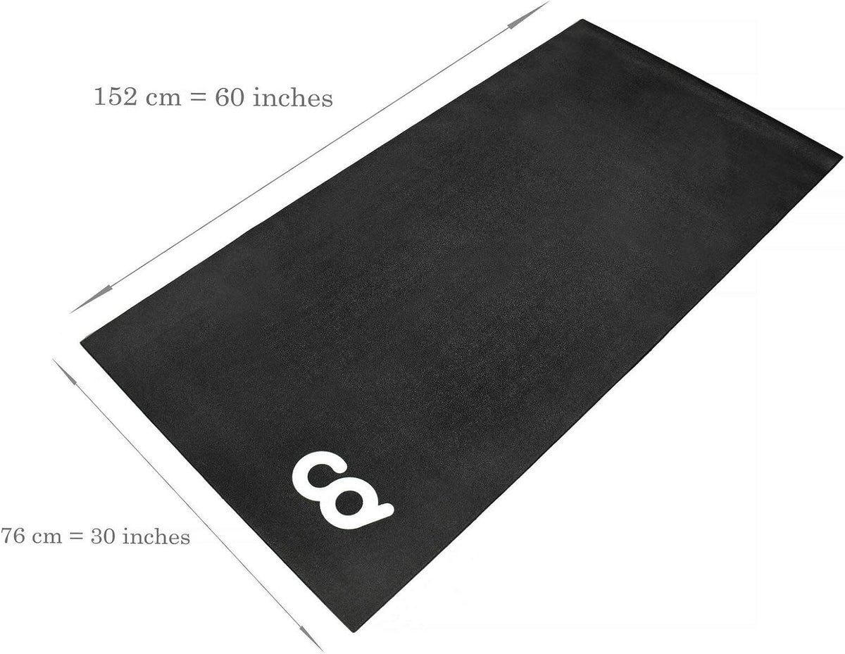 Bike Trainer Floor Mat - Compatible with Indoor Exercise Stationary Bike Treadmill Elliptical Waterproof Gym Flooring Equipment - Indoor Cycle Stepper - Soft 30" x 60" (76 x 153cm) - view 2