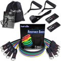 Resistance bands with handle set - for men and women, workout bands for strength exercise, with handles, door anchor & ankle straps, for rehab, yoga and fitness