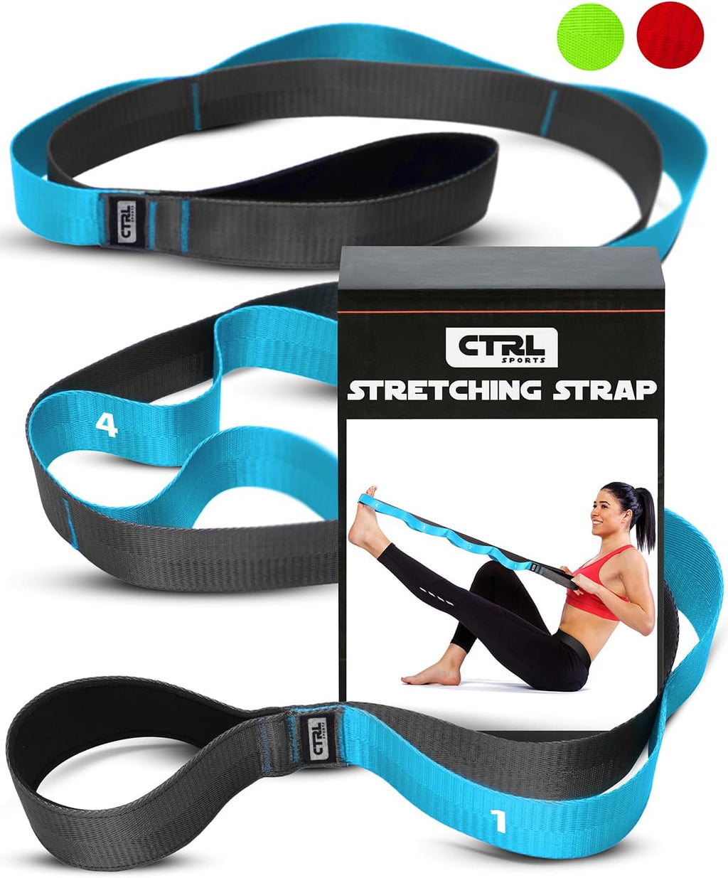 Stretching Strap with Loops, Non Elastic Stretch Band for Physical Therapy | Video Exercises Included - Yoga Strap for Stretching Equipment and Flexibility - view 8