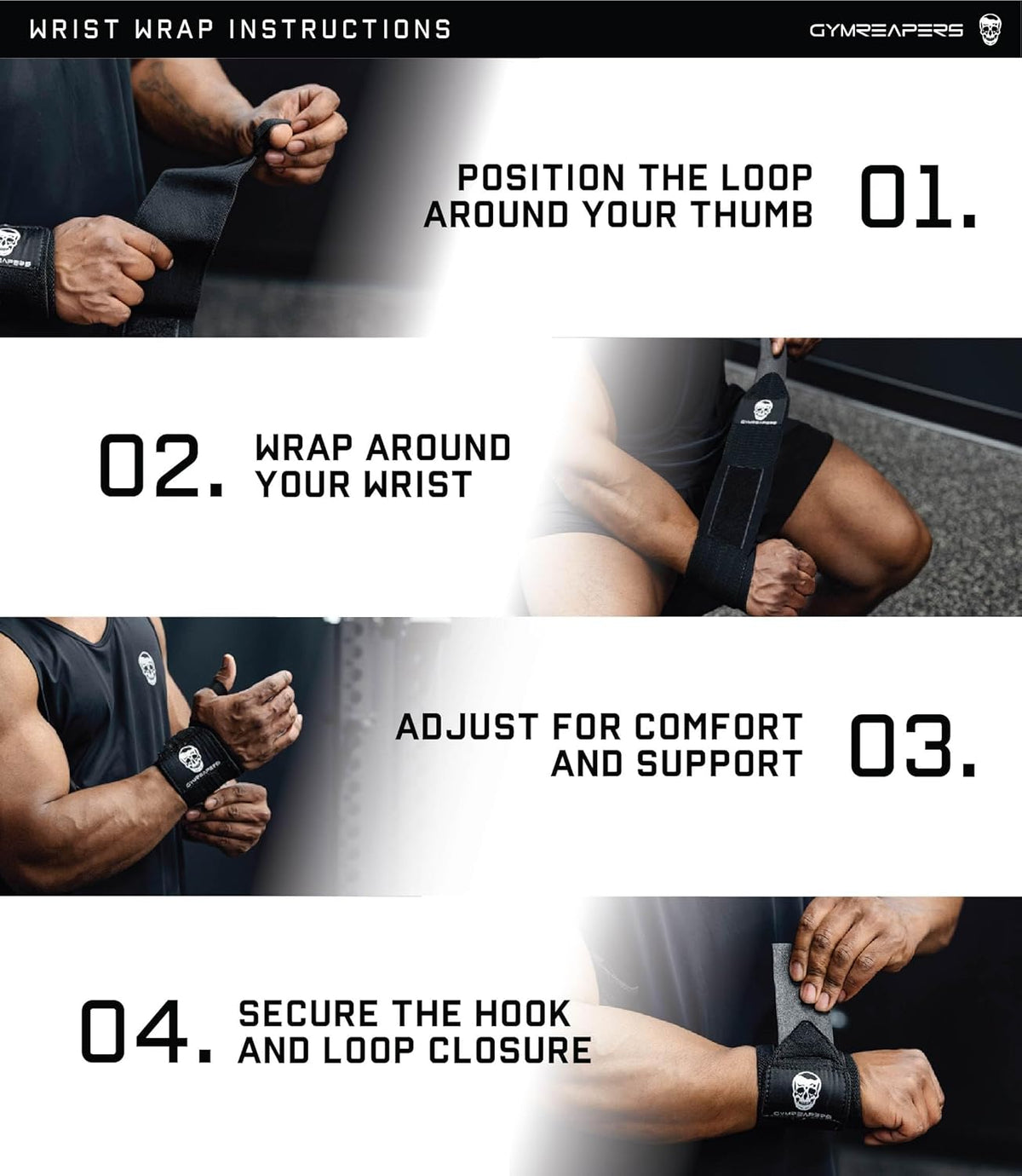 Weightlifting Wrist Wraps (IPF Approved) Professional Quality Wrist Support with Heavy Duty Thumb Loop - Best Wrap for Powerlifting Competition, Strength Training, Bodybuilding - view 6