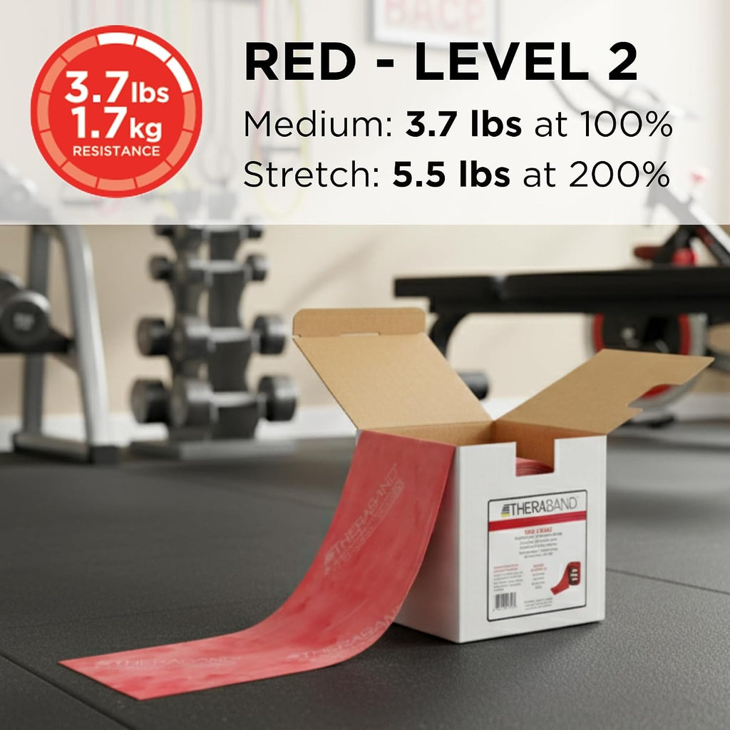 Resistance Band, Gold, Max, 25-Yard Roll, Latex-Free, Elastic Band for Exercise, Physical Therapy, Yoga, Pilates, Stretching, Home Workouts, Color-Coded for Easy Resistance Levels - view 3