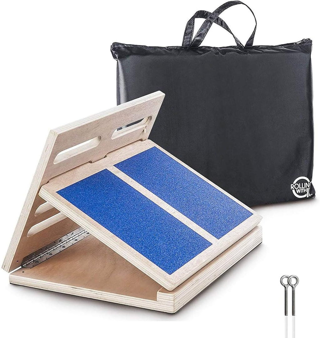 Wooden Slant Board for Calf Stretching, Squats | Solid wood, 4 adjustable angles, Anti-slip surface, For calf, hamstring & Achilles stretch, Squat wedge, Holds 350 lb