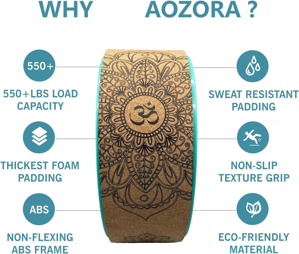 Yoga Wheel 13" with Most Detailed Book Step by Step Guide on How to Do 30+ Poses,! Perfect for Stretching and Improving Backbends - view 3