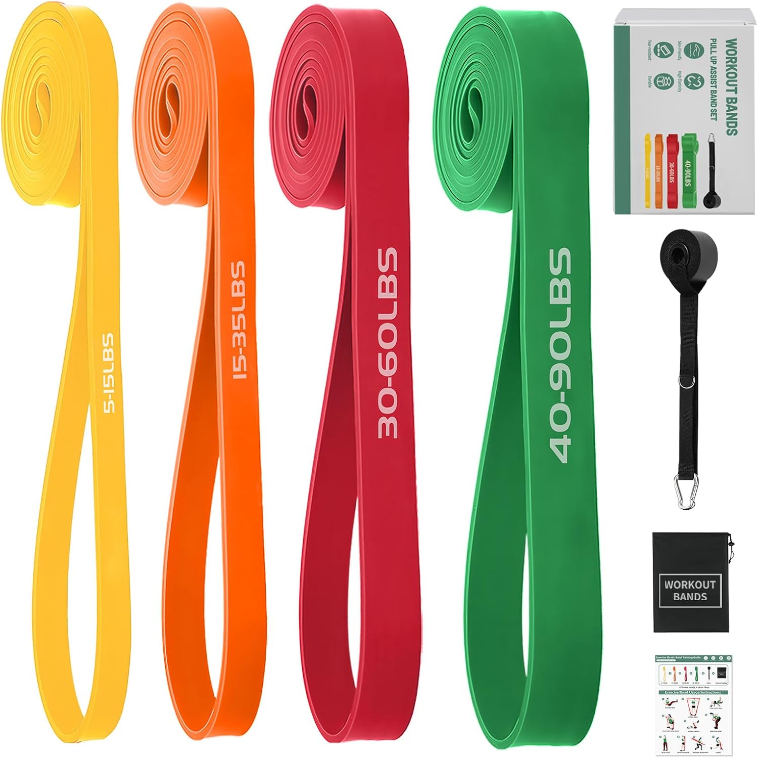 Resistance Bands,Exercise Bands,Workout Bands,Resistance Bands Set for Legs,Pull Up Bands,Stretch Bands for Exercise,Muscle Training, Physical Therapy, Shape Body, Men Women - view 8