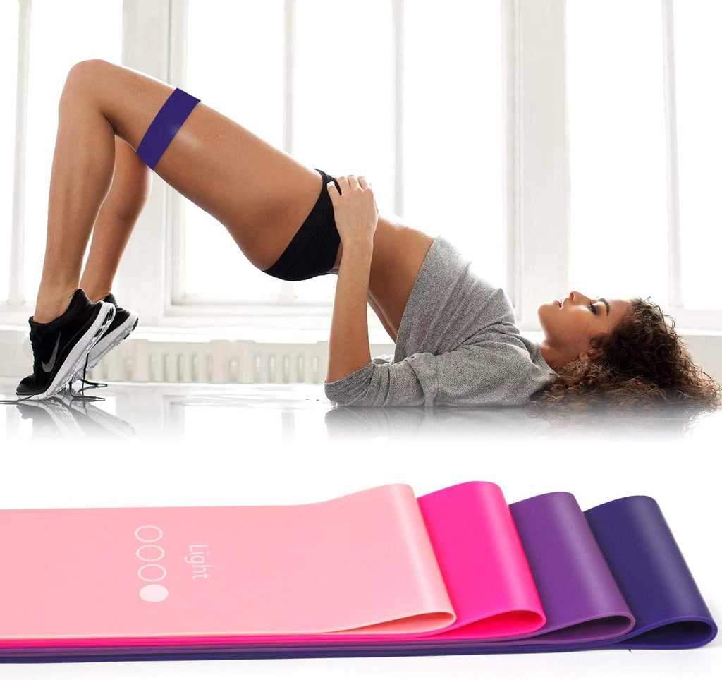 Mini loop resistance bands with user guide and carry bag, exercise bands for legs and butt stretching workout home yoga fitness training equipment 12" x 2" - view 6