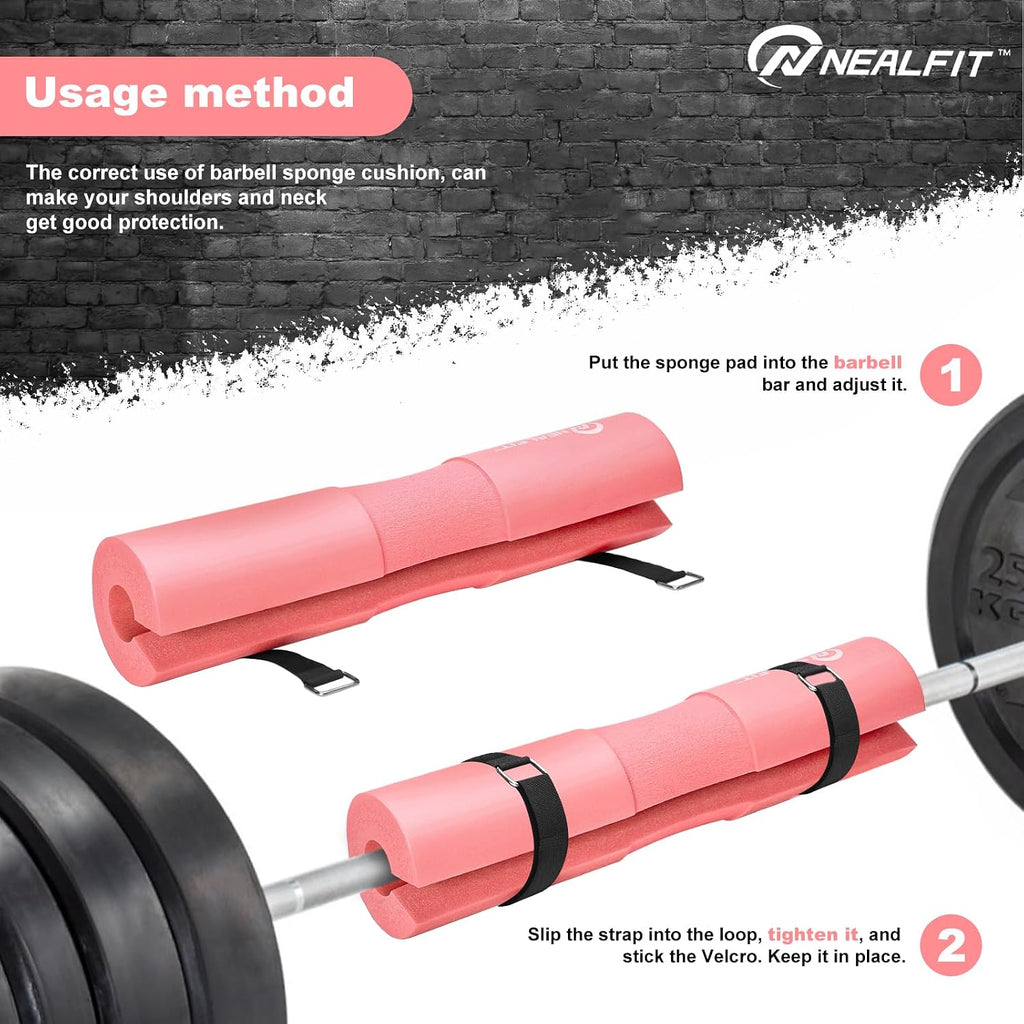 Barbell Pad Squat Pad for Squats—Squat Bar Pad—Great for Weightlifting,Lunges and Hip Thrusts—Foam Sponge Pad—Fit Standard and Olympic Bars Perfectly - view 5
