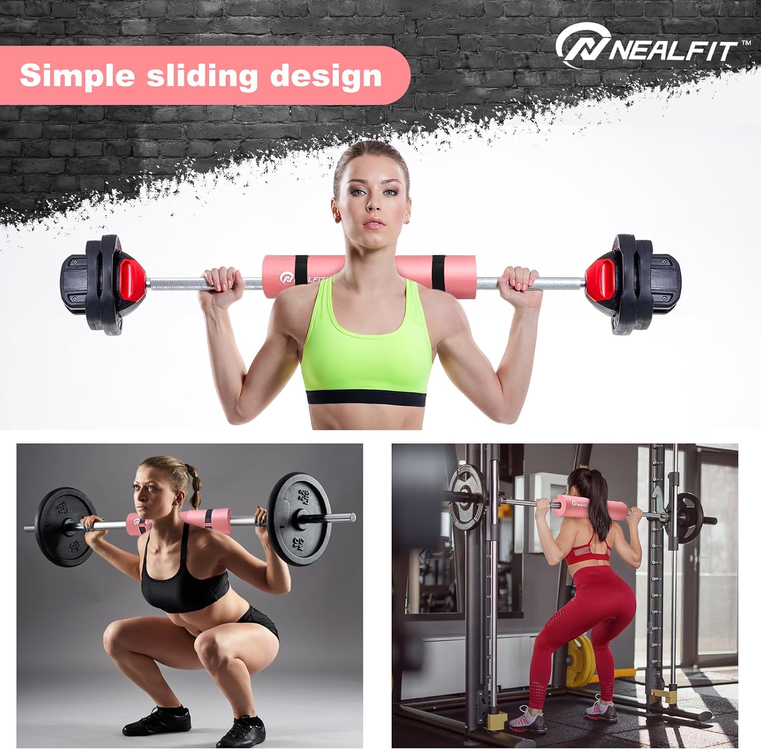Barbell Pad Squat Pad for Squats—Squat Bar Pad—Great for Weightlifting,Lunges and Hip Thrusts—Foam Sponge Pad—Fit Standard and Olympic Bars Perfectly - view 7