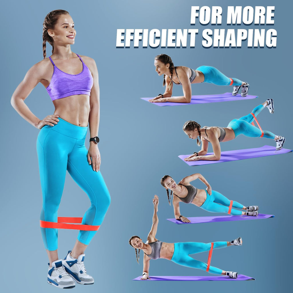 Resistance Bands with Handles, 5-Level Exercise Bands for Workout | Natural latex,10-50 lbs, stackable to 150,Ankle Straps, Door Anchor,Guide. For Strength, Yoga,Home Gym,Travel & Workout. - view 7