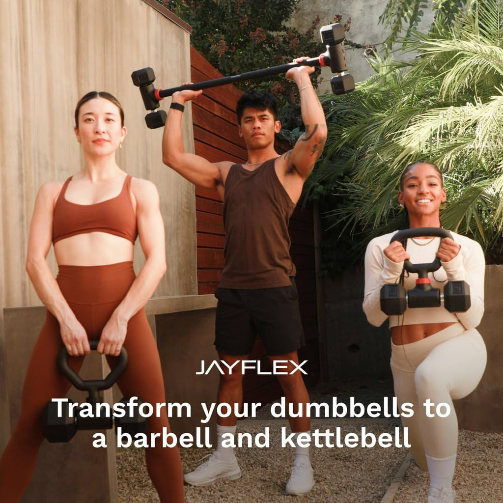 Hyperbell Dumbbell Converter - Convert Dumbbells to Barbell Set and Kettlebell for Home Fitness - Adjustable & Up to 200 lb Capacity Weight Barbell for Weight Lifting - view 3