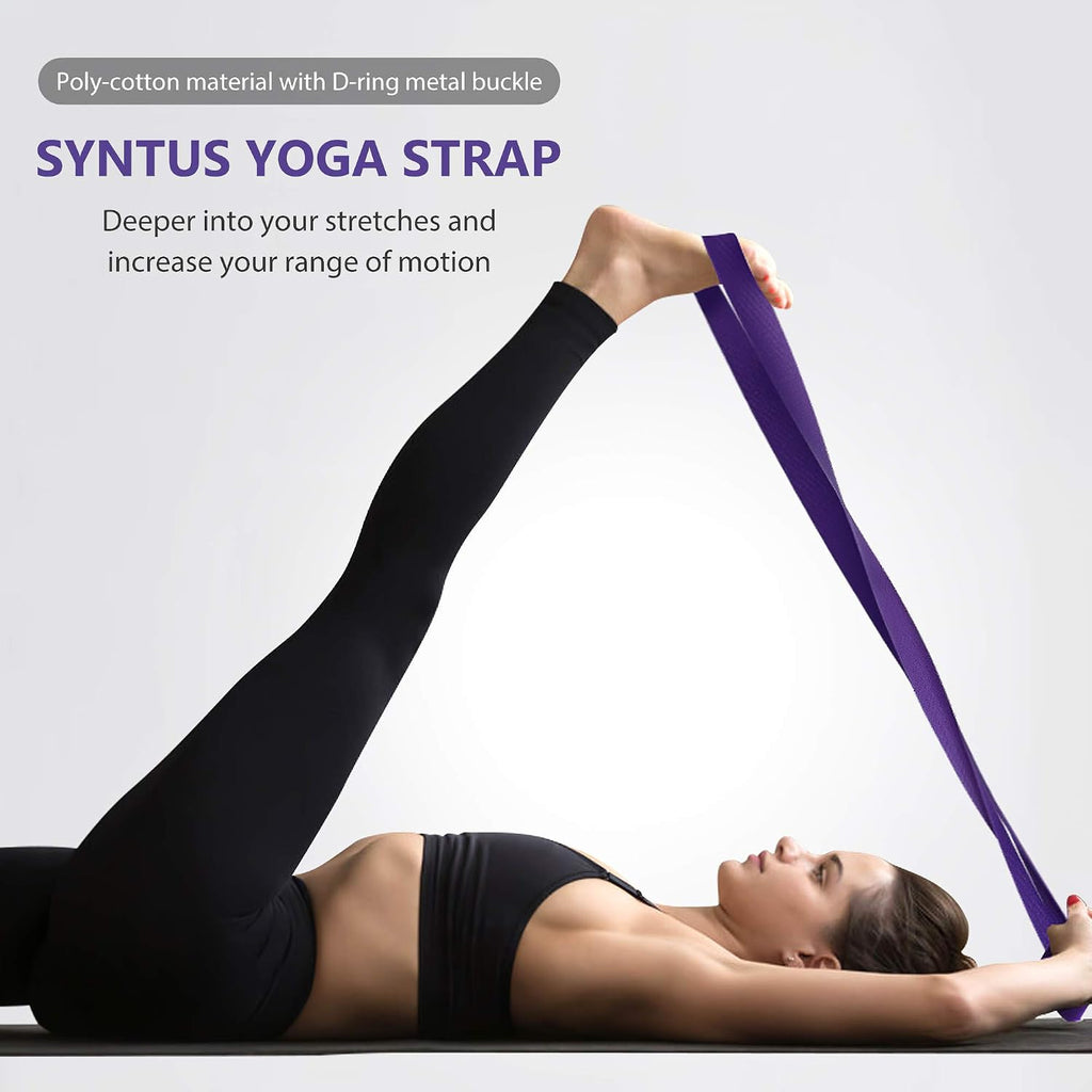 Yoga Block and Yoga Strap Set, Soft Non-Slip Yoga Blocks 9×6×4 inches, 8FT Metal D-Ring Strap for Yoga, General Fitness, Pilates, Stretching and Toning - view 7