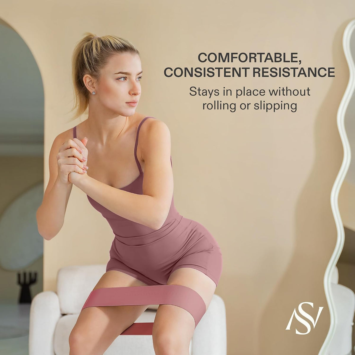 Premium Loop Resistance Bands Set - Non Slip Fabric Booty Bands for Glutes & Legs (Light, Medium, Heavy) | Hip Bands for Pilates, Strength Training & Home Workouts - view 6