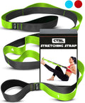 Stretching Strap with Loops, Non Elastic Stretch Band for Physical Therapy | Video Exercises Included - Yoga Strap for Stretching Equipment and Flexibility