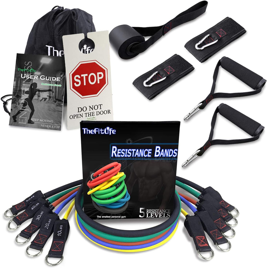 Resistance bands with handle set - for men and women, workout bands for strength exercise, with handles, door anchor & ankle straps, for rehab, yoga and fitness - view 8