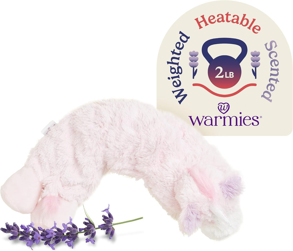 Microwavable Neck & Shoulder Wrap, Weighted Neck Heating Pad, 2 lb | Microwave Heating Pad, Hot & Cold Neck Wrap, 2 lb Weighted Comfort, Scented with Calming French Lavender, 30 to 90 sec