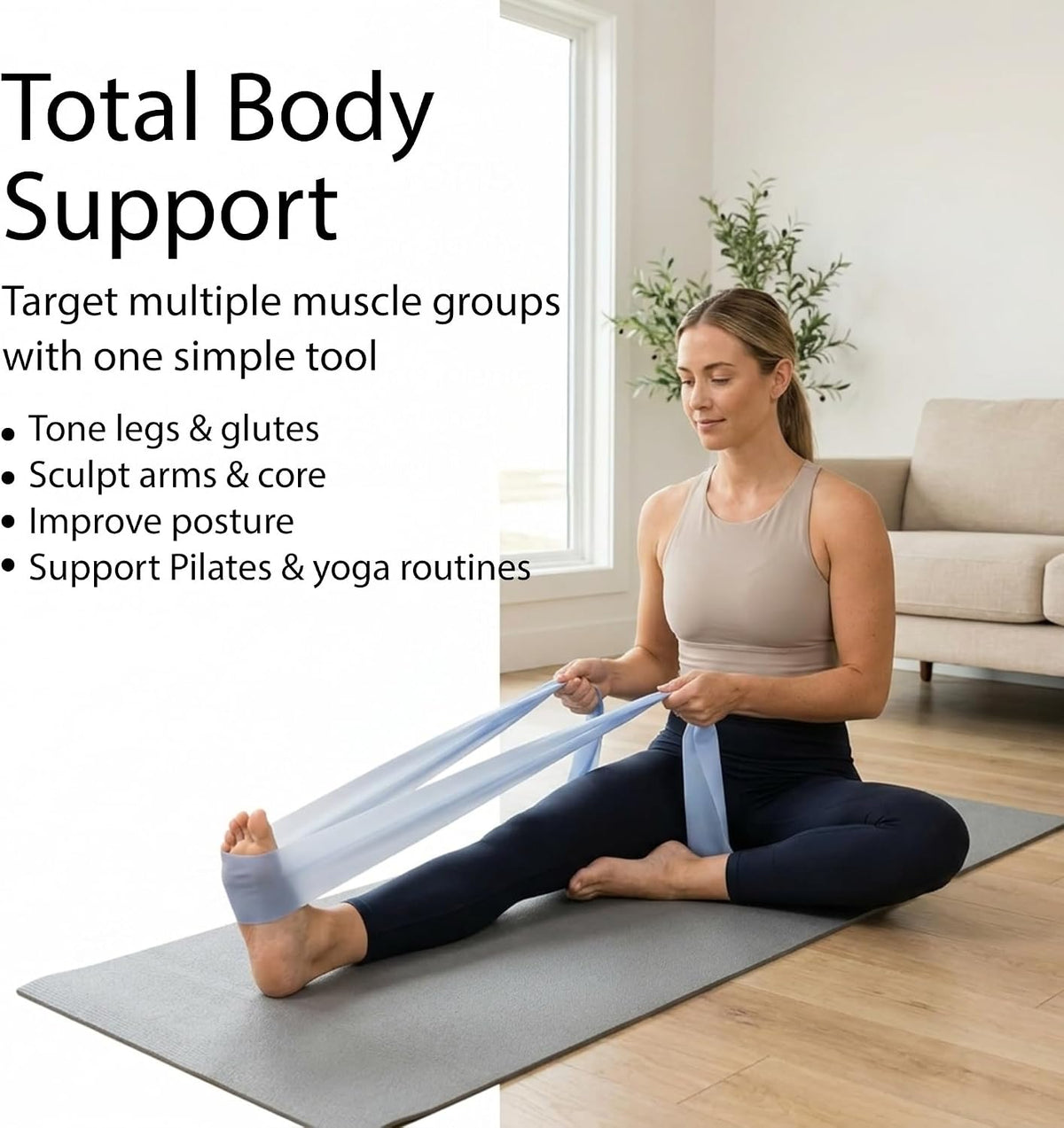 Ultimate Exercise Bands for Men & Women, Toned Glutes, Strength | Resistance bands for working out, achieve toned glutes, physical therapy, durable non-slip design to enhance physical workout - view 7