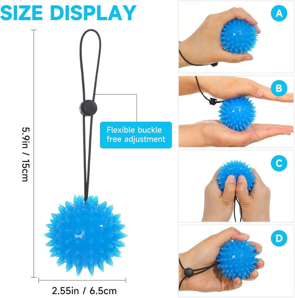 Hand exerciser finger strengthener balls, grip strength trainer enhance flexibility, relief wrist pain, hand therapy balls stress relief balls for carpal tunnel, arthritis - view 4