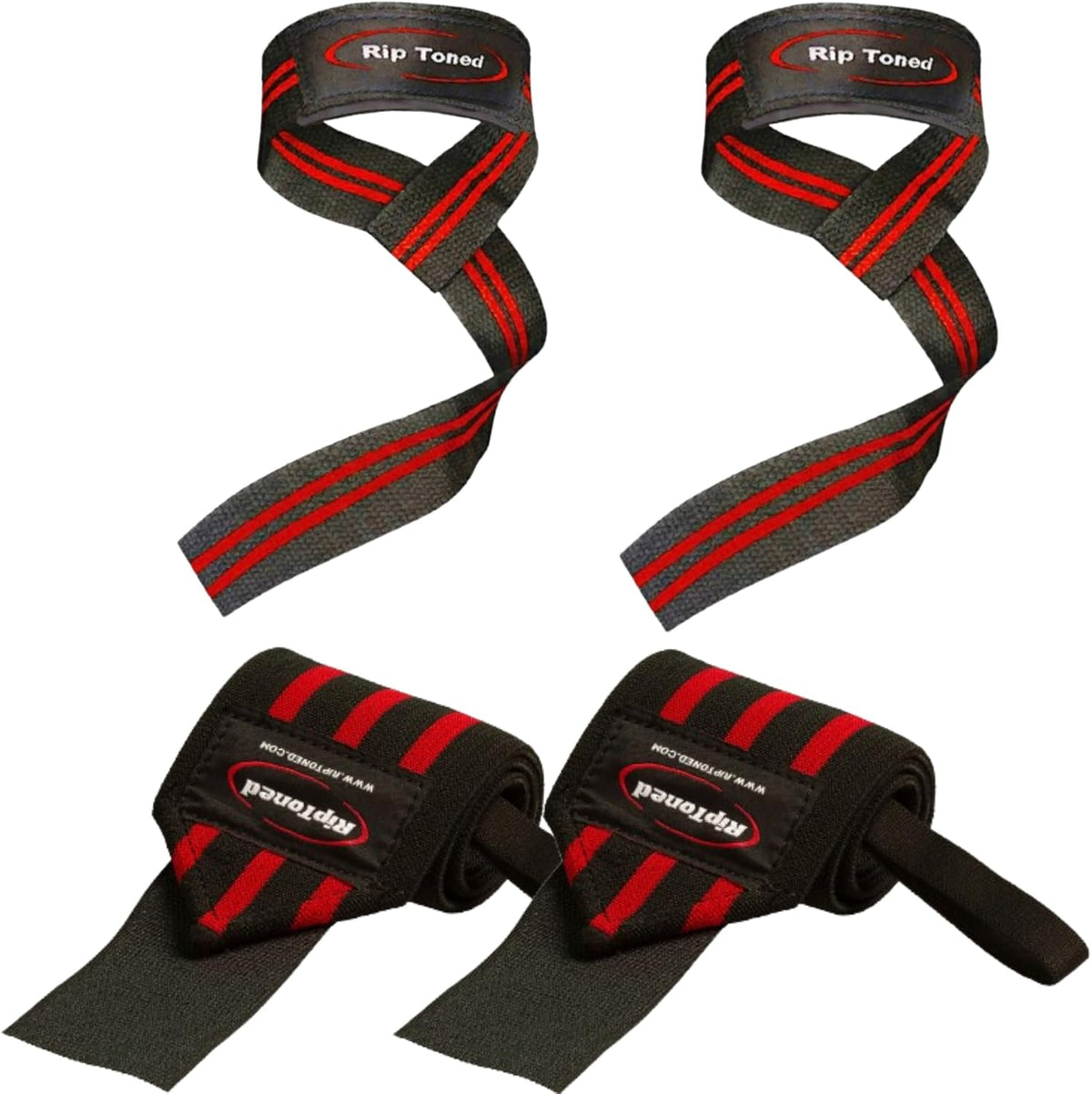 Wrist Wraps & Lifting Straps Combo – Dynamic Duo Push & Pull Support for Weightlifting – Wrist Support Wraps + Padded Grip Straps for Bench, Deadlifts, Rows & Pull-Ups (Men & Women)