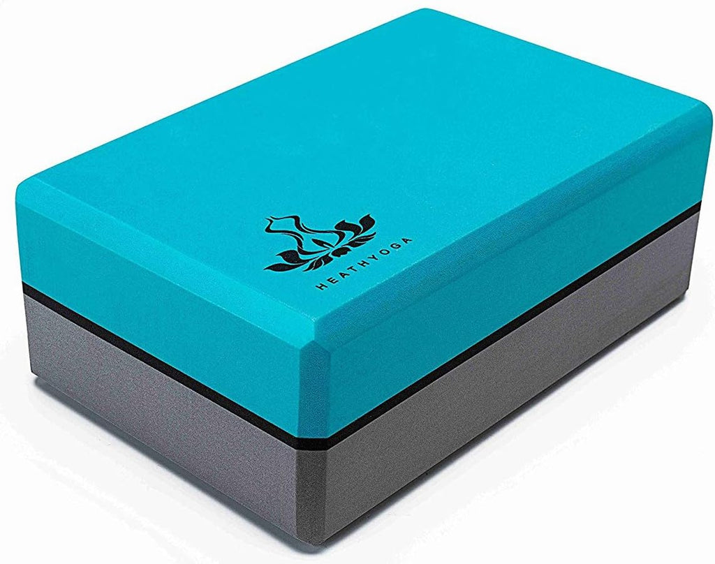 Yoga Blocks 2 Pack with Strap, High Density EVA Foam Yoga Block and Yoga Strap Set to Support and Improve Poses and Flexibility - view 3