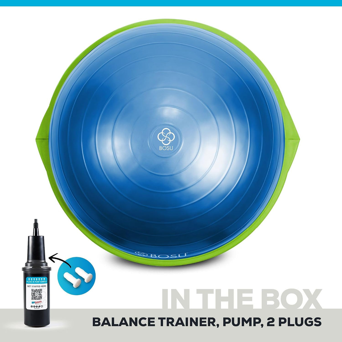 Balance Ball Exercise Trainer, Home Gym Equipment w/Guided Workouts & Pump, 26" Inflatable Fitness Platform for Strength Training, Standing, Balancing, and Core Workout - view 2