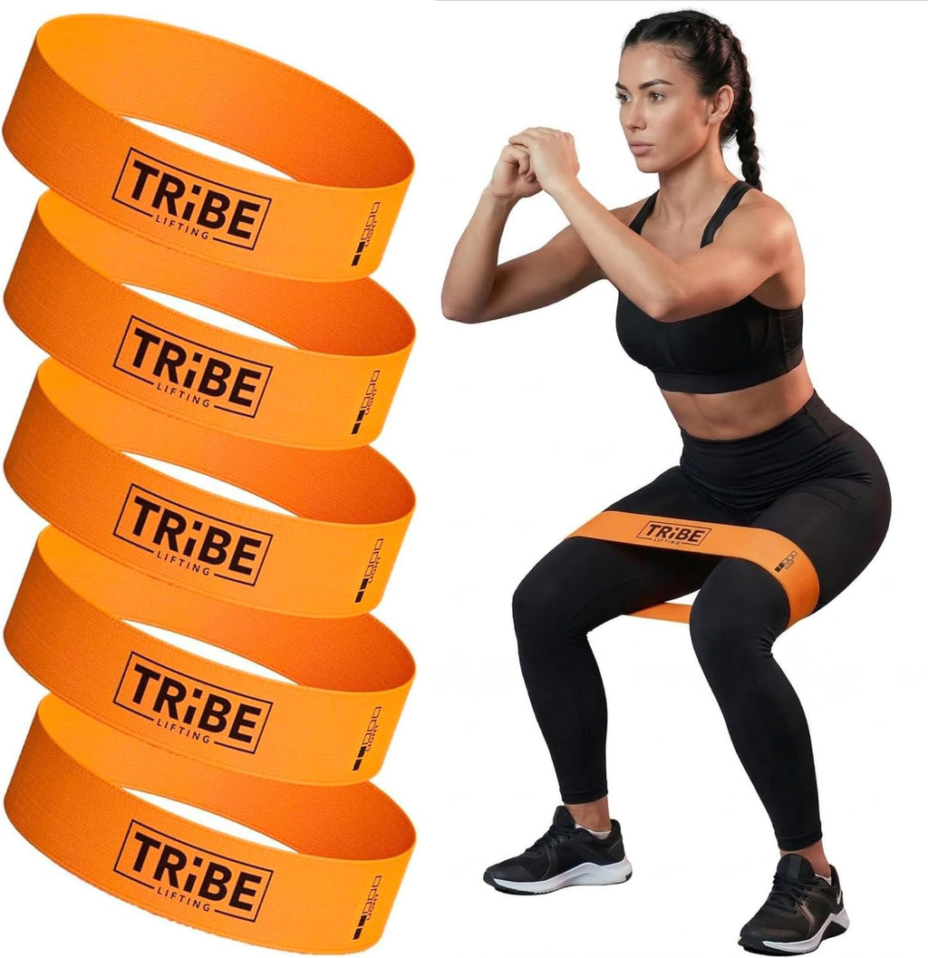 Fabric Resistance Bands for Working Out, 5-Band Set for Legs and Glutes | Booty bands for women and men, 5 resistance levels, for glute activation, hip training, squats, lunges and physical therapy - view 7