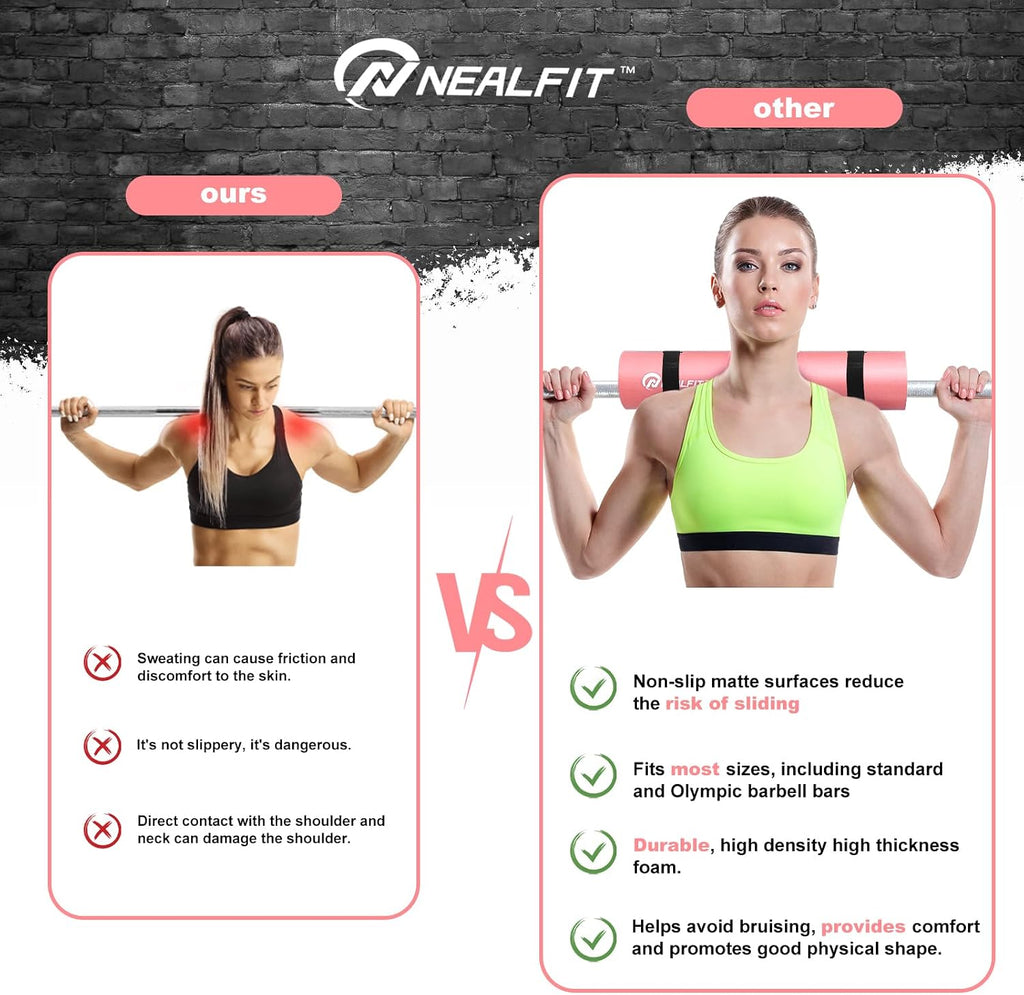 Barbell Pad Squat Pad for Squats—Squat Bar Pad—Great for Weightlifting,Lunges and Hip Thrusts—Foam Sponge Pad—Fit Standard and Olympic Bars Perfectly - view 3