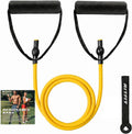 Single Resistance Bands with Handles Door Anchor for Home Gym | Door Anchor, Workout Guidance included, Exercise Bands for Physical Therapy, Yoga, Strength Training