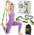 Stretching Strap for Physical Therapy, 12 Multi-Loop Stretch Strap 1.5" W x 8' L, Neoprene Handles, Physical Therapy Equipment, Yoga Straps for Stretching, Leg Stretcher.