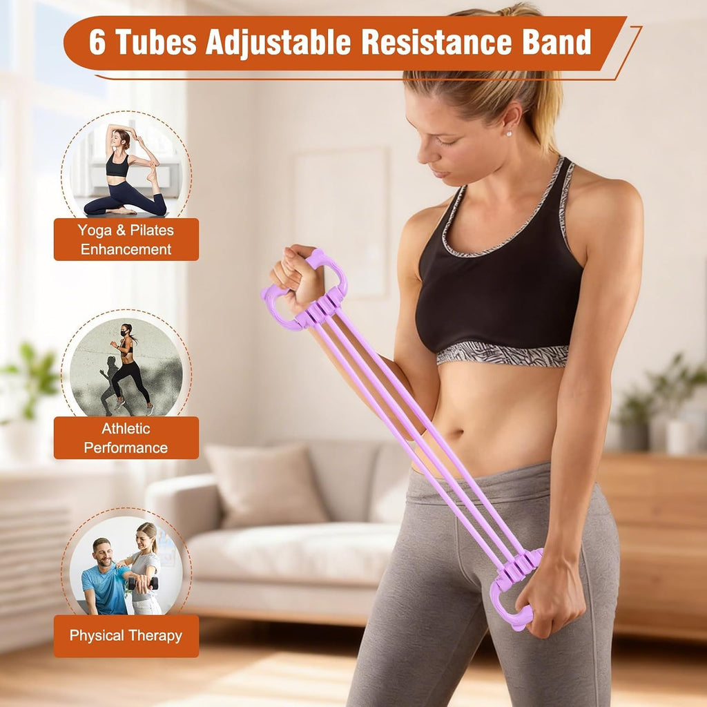 Pilates kit equipment, pilates ring and ball for women home workout | pilates set with 14'' magic circle, wrist weights, resistance bands, yoga strap, socks, bag, essentials accessories kit - view 6