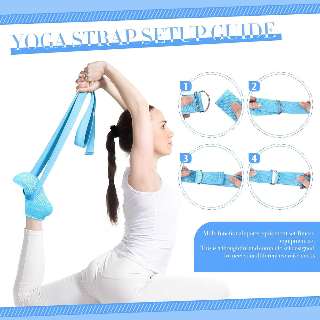 Pilates Equipment Kit for Home Workout Pilates Ring and Ball Set for Women 12'' Circle Yoga Fitness Essentials Kit with Resistance Bands, Yoga Strap, Socks,Bag - view 4